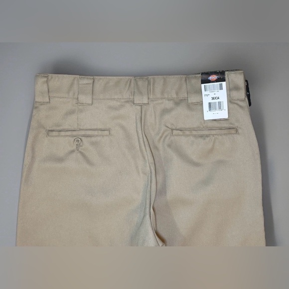 NEW MENS 36x34 DICKIES ORIGINAL 874 FLEX WORK PANTS KHAKI Cooling Waist Stretch - Picture 5 of 11